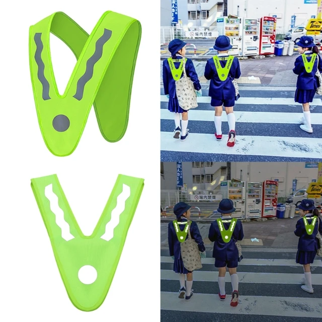 Gilet sécurité pour enfants, vêtements réfléchissants, vestes pour enfants, gilet sécurité Fluorescent jaune haute pour 1