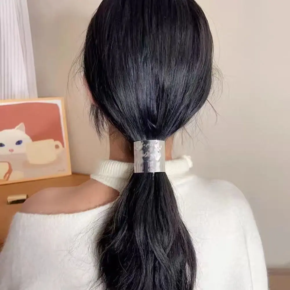 Retro Metal Lava Hairpin Korean Headwear Ponytail Holder Head Bands Irregular Concave-Convex Headdress Women Lady Girl