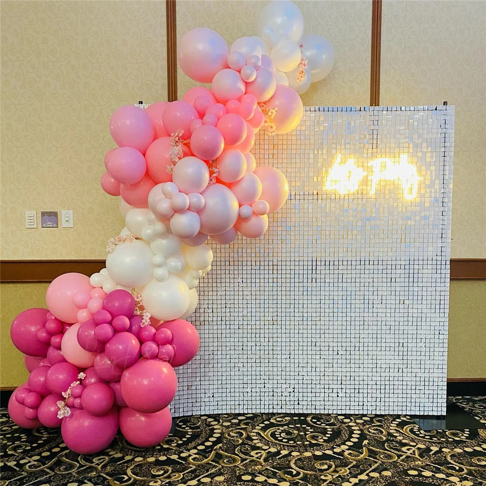Easy Backdrop Design 24 Panels Shimmer Wall Backdrop Sequin Panel Photo Backdrop for ...