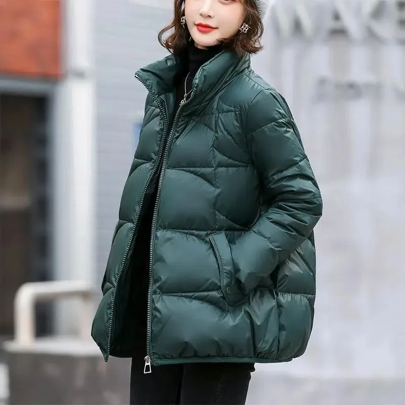 2023 New Women Down Jacket Winter Coat Female Short-length Loose Parkas Frivolous Big Size Outwear Warm Fashion Overcoat