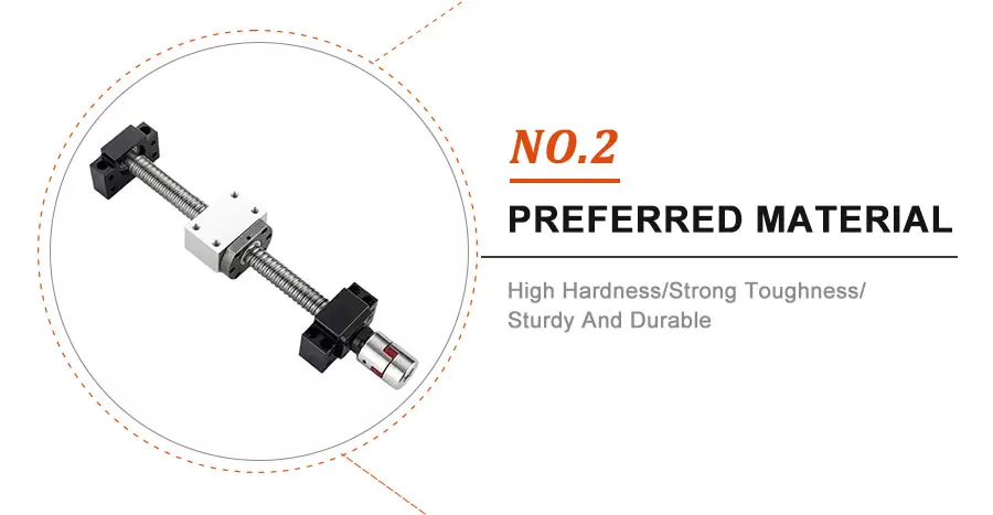 SFU1204 Kugelumlaufspindel Länge 200 mm-1350 mm + 1204 Mutter + BKBF10 Endstütze + Kupplung + DSG12H + 2 Stück SBR12 Linearschiene + 4 Stück SBR12UU für XYZ – Detail 5