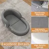Toddler Travel Bed 2-in-1 Kids Sofa Chair with Removable Cover, Soft Foam Portable Foldable for Carrying Bag 6