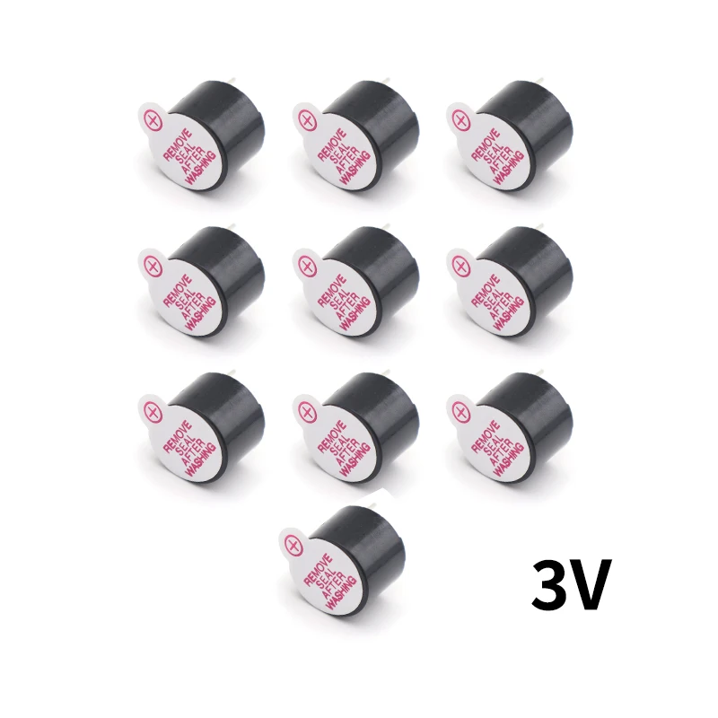 10PCS/LOTE 12*9.5MM 3V 3.3V 5V 12V 활성 버저 자기 긴 연속 ..