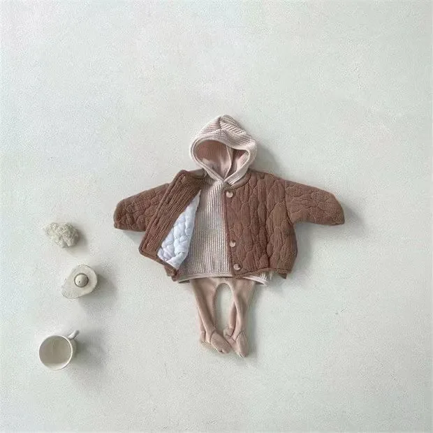 Description Picture 3 of item2025 Winter New Infant Long Sleeve Thick Warm Coat Newborn Baby Comfortable Cotton Padded Jacket Fashion Kids Boy Girl Clothes