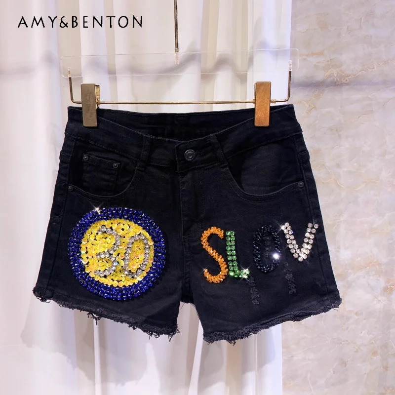 european-goods-heavy-industry-jeans-hand-stitched-beads-digital-all-matching-western-style-shorts-denim-women-high-waisted-jeans