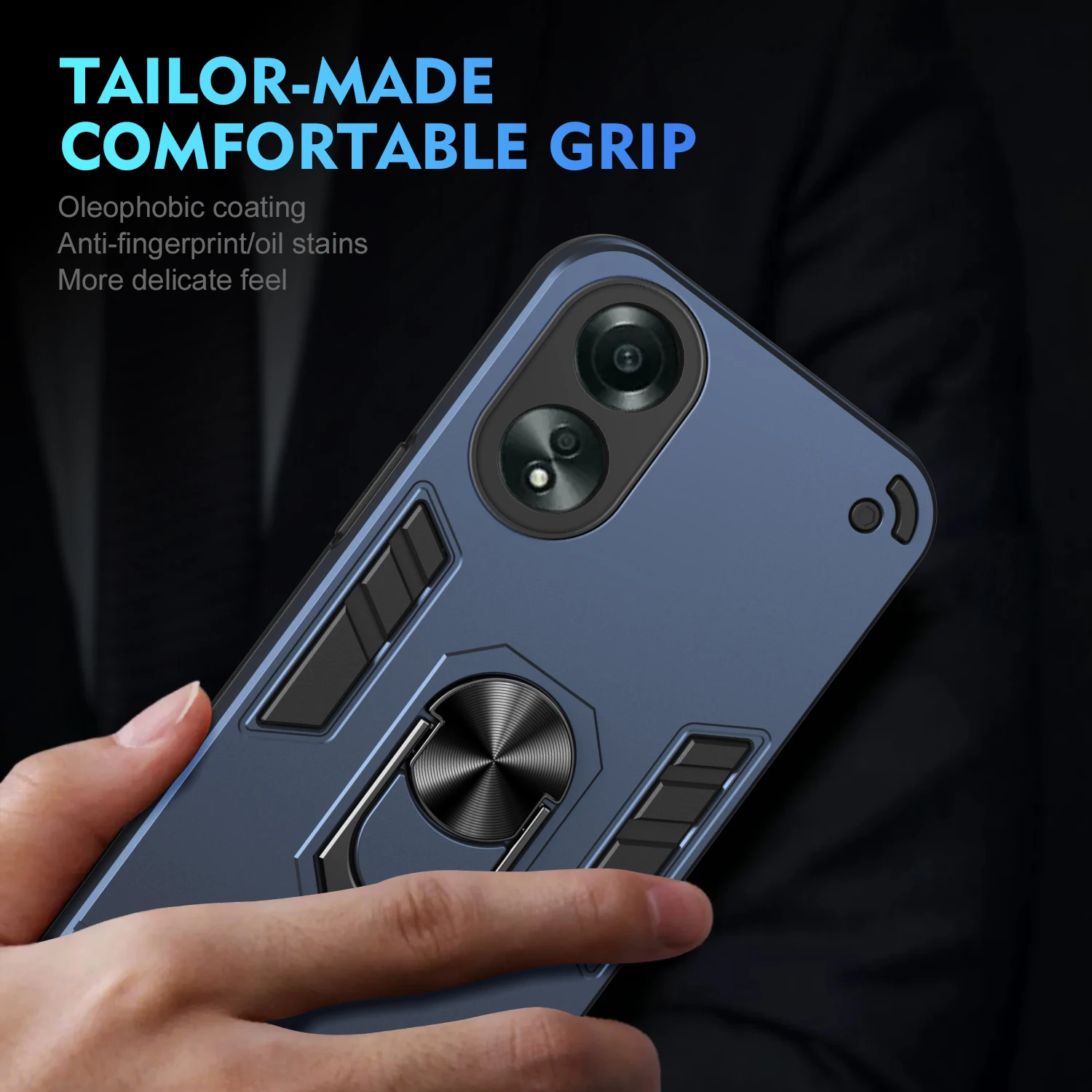 Reno 10 8T Magnetic Phone Holder Case with Protective Bumper Back Cover