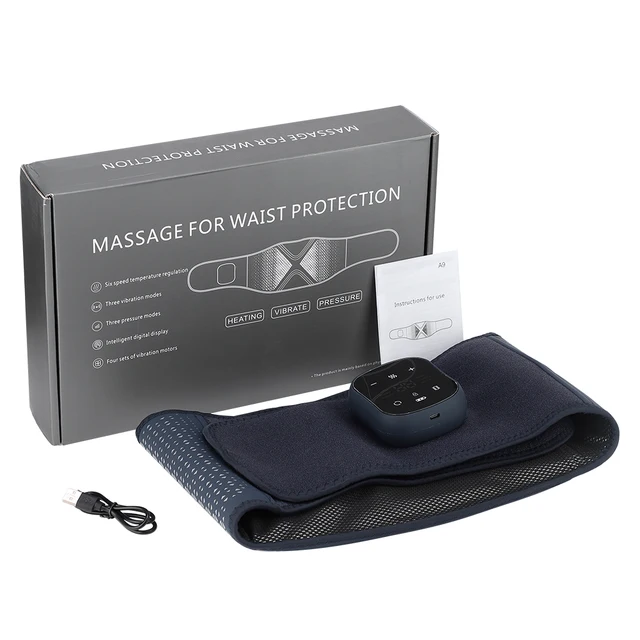 Electric Heating Graphene Intelligent Vibration Lumbar Waist Massager Air Pressure Kneading Hot Compress Massage_voghion.com