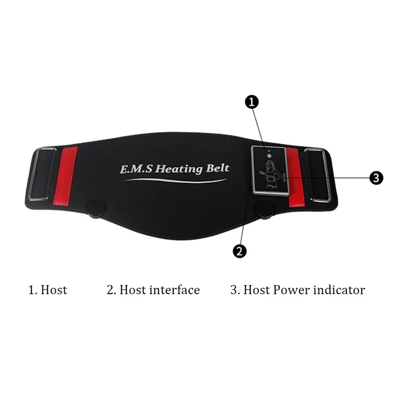 Electric Slimming Massage Belt Heating Pulses Tone Abdominal Muscle Stimulator EMS Acupuncture Tens Physiotherapy Myostimulator