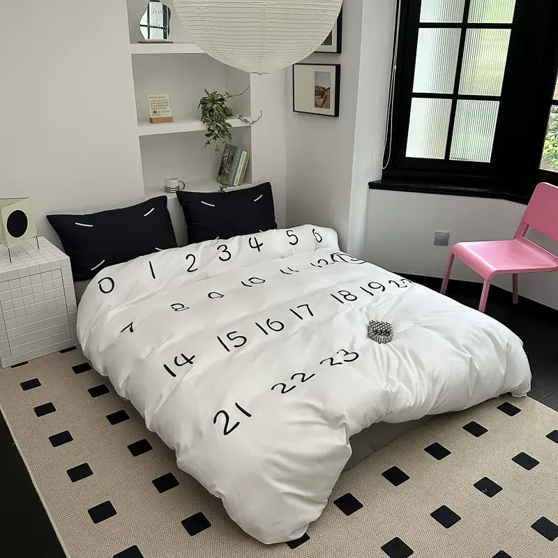 

Soft Down Duvet Cover with Pillowcase Simple and Comfortable Multiple Sizes of Duvet Cover Set Bedding Home Decoration