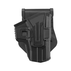 Funda de polímero OWB Compatible con Glock 17, Compatible con 17, 18, 19, 22, 23, 25, 31, 32, 34, 35, 37, funda de transporte abierta en la cintura exterior