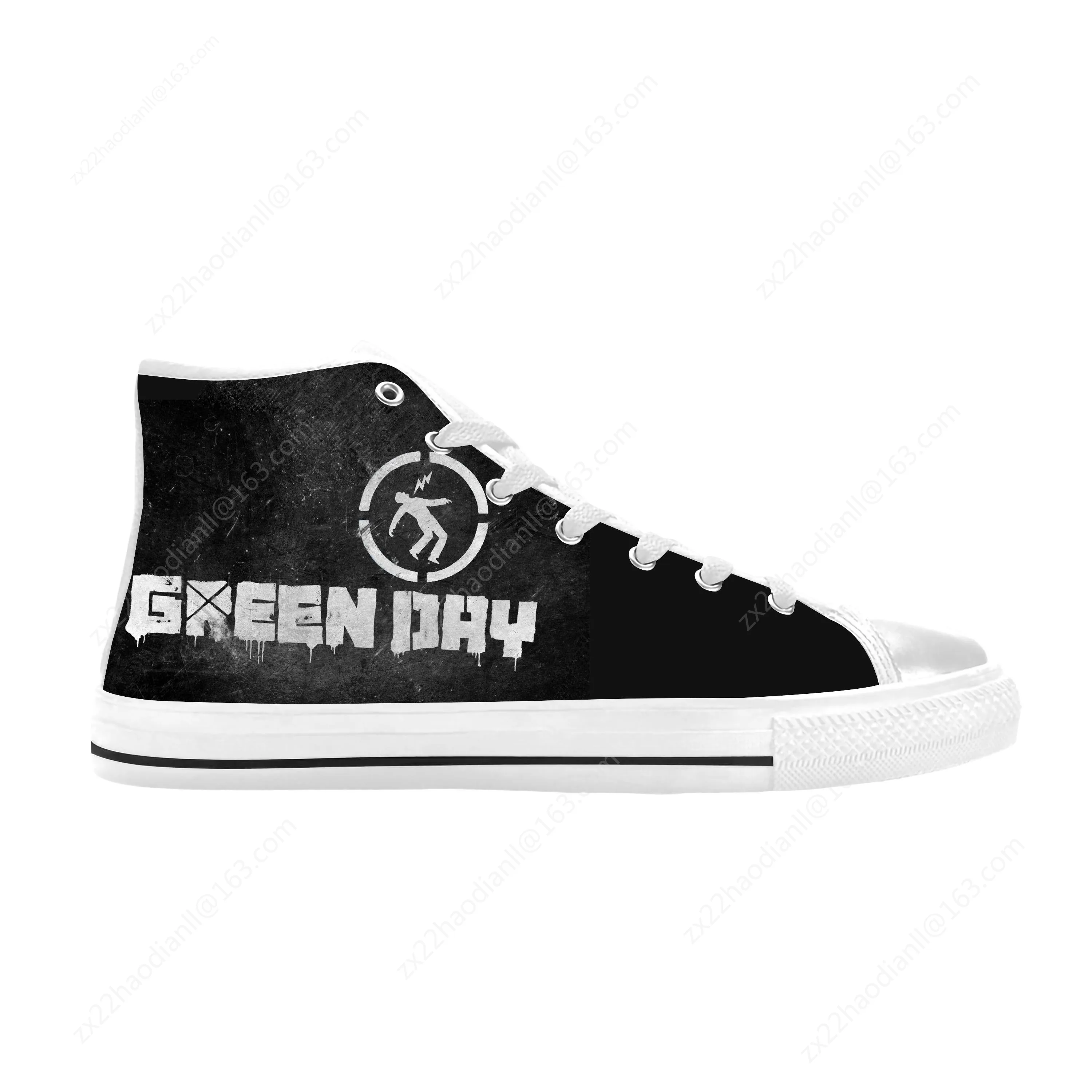 Days Punk Rock Band Music Singer Cool Funny Green Casual Cloth Shoes High Top Comfortable Breathable 3D Print Men Women Sneakers