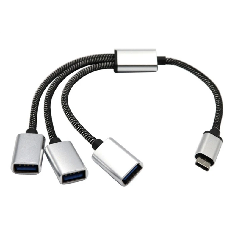 2/3 in 1 USB2.0 OTG 어댑터 유형 C 수 플러그 2/3 USB 2.0 암 OTG 확장