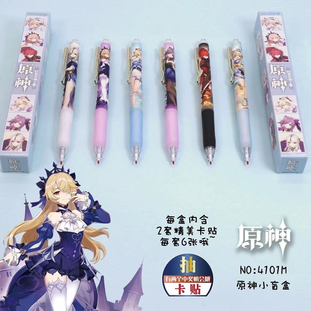 Genshin Impact Anime Black press Gel Pens Student Study Stationery