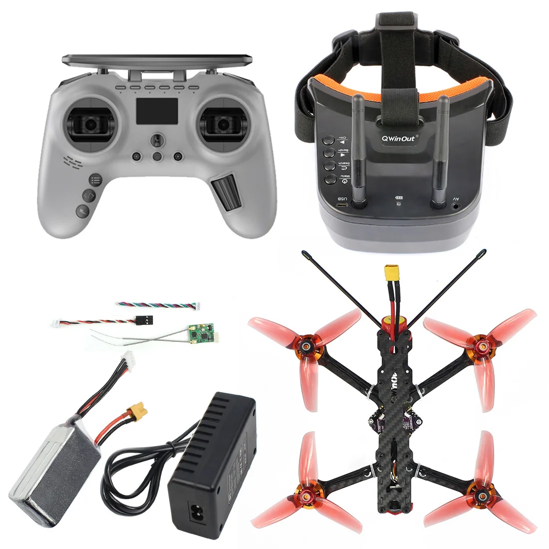 DIY F4-V2 комплект квадрокоптера 178 мм BNF RTF 25A 4IN1 ESC F4 OSD Контроллер полета 1204 5000KV