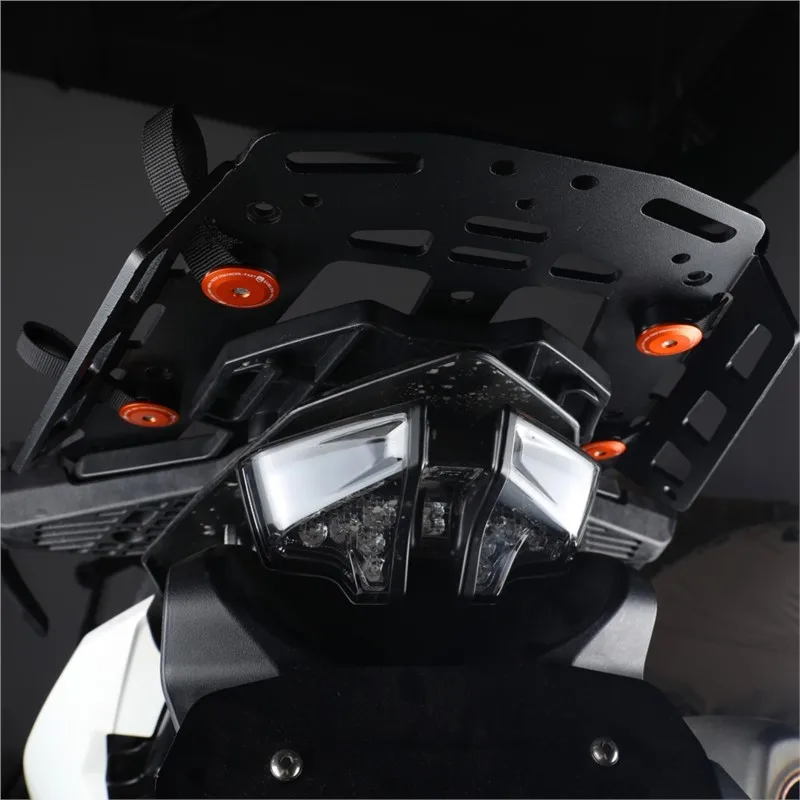 Enhanced Rear Luggage Rack for Motorcycles - Durable and Versatile Motorcycle Accessory