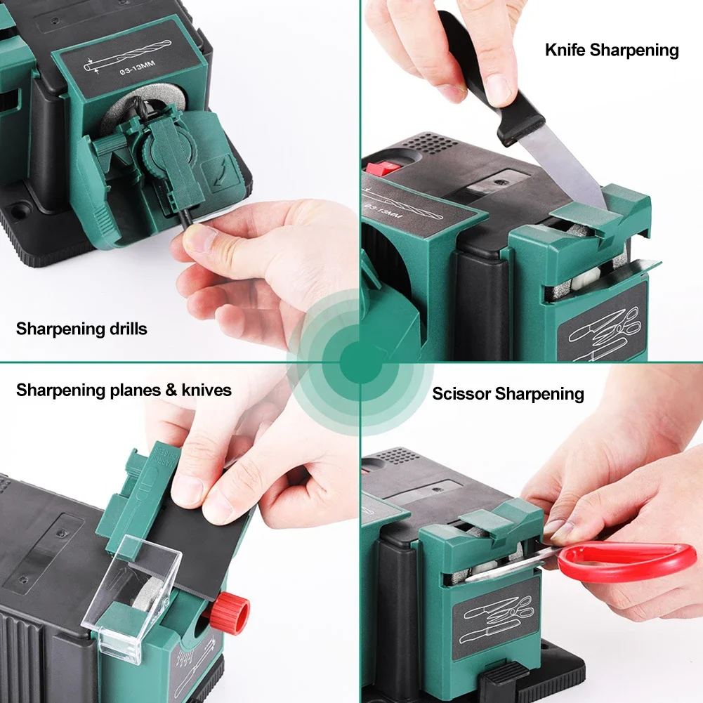 Drill Bit Sharpener Electric Sharpener Multifunctional Scissor Sharpening Tools Professional for Knife Chisel HSS Drill