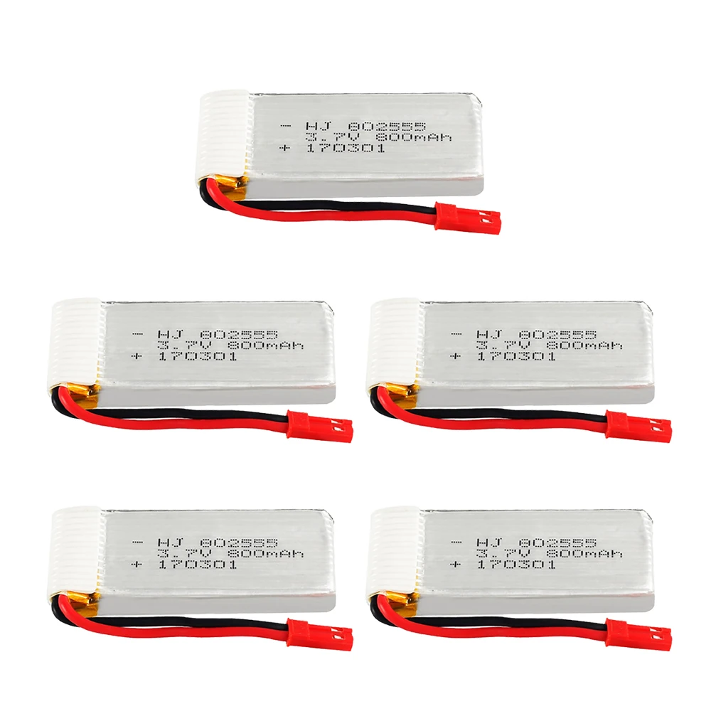 Аккумулятор Lipo 3,7 в 800 мАч 802555 для Syma X54HC X54HW X56W TK110HW JXD509 509W 509G V686 H12C, запасные части для радиоуправляемого дрона, батарея 25C