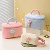 Women's Fashion Tulip Flower Pouch - Large Capacity Travel Cosmetic Bag, Zipper Storage, Portable Makeup Organizer 1