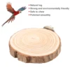 Birds Round Perch  Natural Wooden Stand for Cage Birds Parrots Biting Standing Round Natural Wood Stand for Bird 3