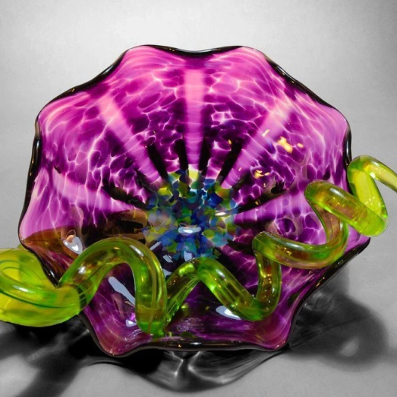 Factory price Hand blown glass wall art Multi Color Decorative Murano Glass Hotel Wall Lighting |