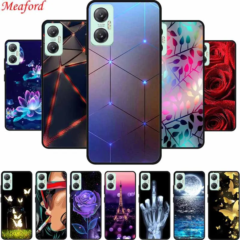 For Infinix Hot 20 5G Case Popular Image Black Silicone Soft Back Cover