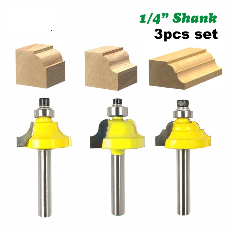1pc14ShankWoodRouterBitsSetBeadingBitRomanOgeeBitwith