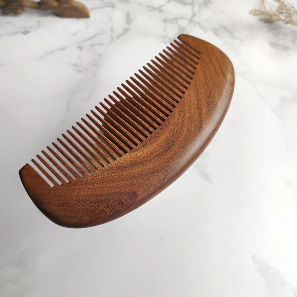 New Natural Labor Wooden Comb Meridian Massage No-snags Wood Comb Curly Hair Straight Wide Tooth Comb Girl
