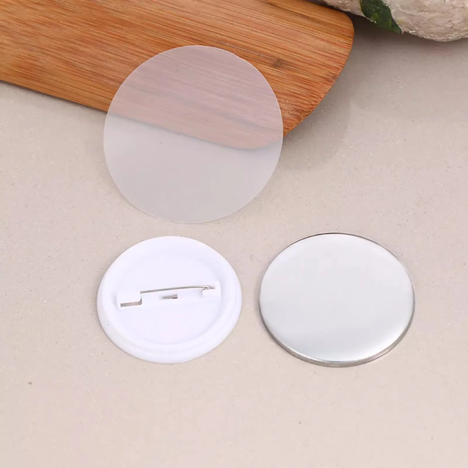 Badge transparent film 25mm 32mm 37mm 44mm 58mm 75mm clear badge protective film covers button maker parts 100pcs badge parts,button making supplies