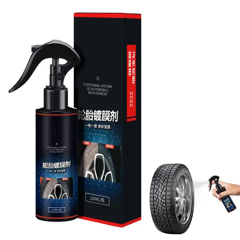 

Car Tire Shine Spray Safe And Durable Extra Glossy Tire Shine Sray Multi-Functional Tire Dressing Spray For Tire And Wheel Care