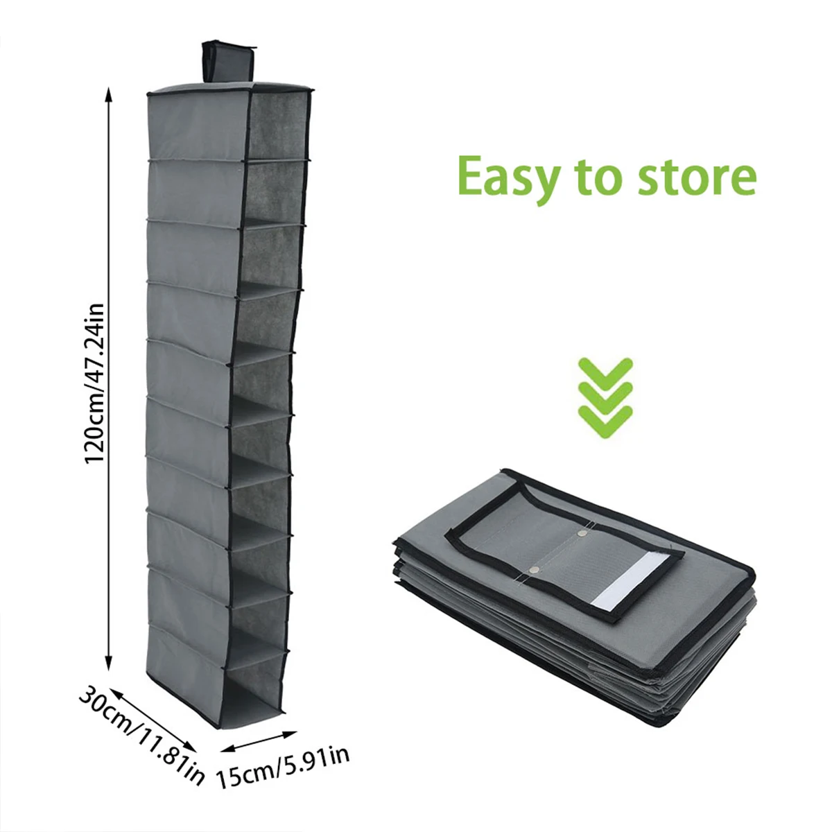 10 Layer Shoe Box Storage Hanging Bag Non-Woven Fabric Hanging Shoe Shelves Collapsible Wardrobe Storage Organizer for Shelves