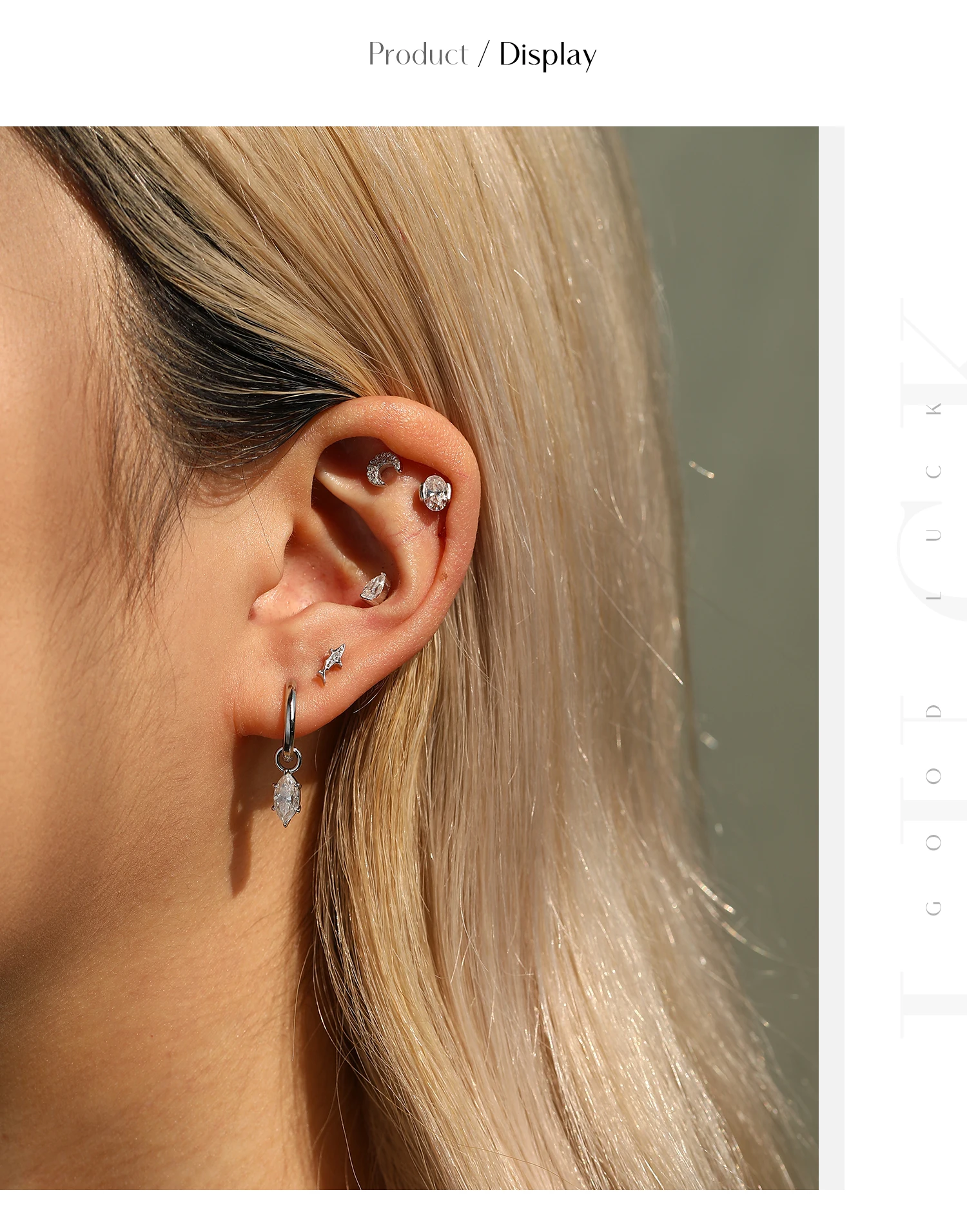 MODIAN Ohrstecker mit birnenförmigem Moissanit, 925er Sterlingsilber, stapelbare Herz-Schraubohrringe für Damen und Herren, edler Schmuck – Detail 10