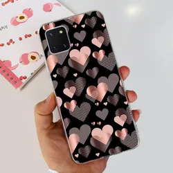 Cute Butterfly Slim Clear Silicone Phone Case Cover for Samsung A81 (Case-U67)