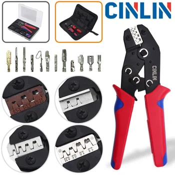 Crimp Pliers Interchangeable Dies Wire Crimper Crimping Ratcheting