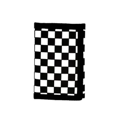 Chic Checkered Tri - Fold Wallet - Trendy Minimalist Design with ID Window & Card Slots (MULTI)