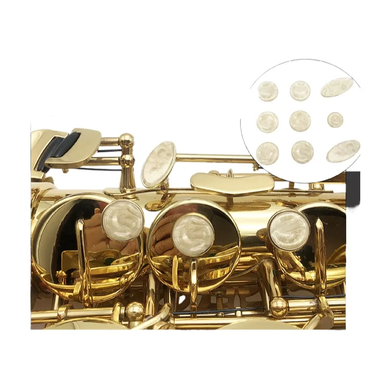 Asetof9pcsSaxophonePlasticKeyButtonInlays3ColorsAvailable