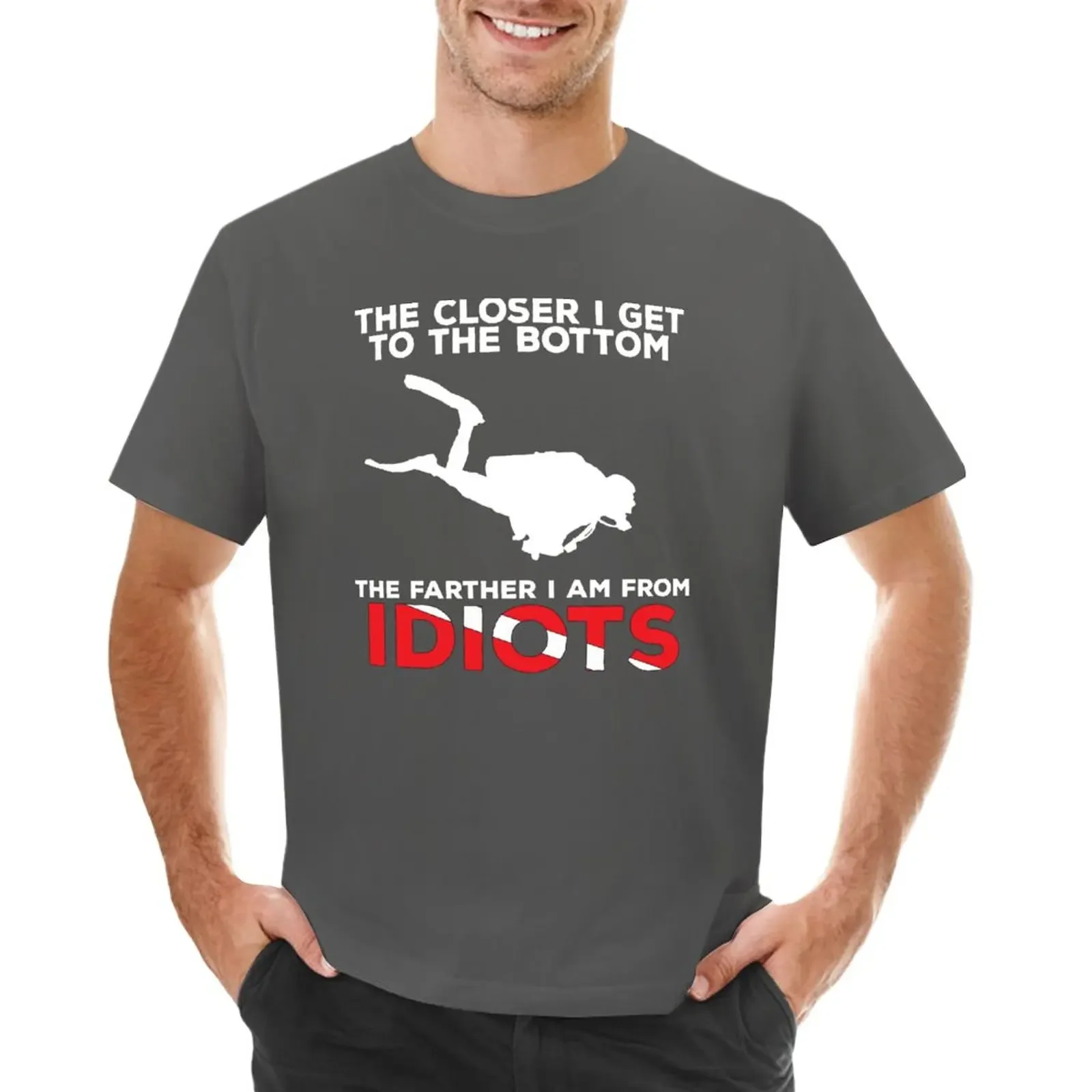 

The Closer I Get to the Bottom - Scuba Diving Shirt T-Shirt customs Aesthetic clothing heavy weight t shirts for men