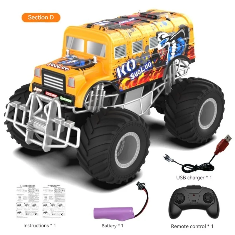 

JJRC Cross-border 2.4G Remote Control Off-road Climbing Car Graffiti Monster Pickup Truck Model Rc Drift Car Children's Toys