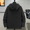 Black Waterproof Windbreak Cargo Jackets Plus Size 12XL Fashion Casual Solid Color Camp Jackets Big Size 12XL Coats Male 3