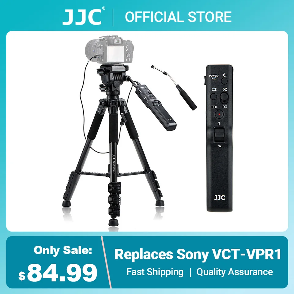 Jjc VCT-VPR1-リモコン付きビデオ三脚,Sony fx30 a7r a7iv a7/a7r III zv1 ZV-1 a6600 a6500  a6400 a6300 a7siii用
