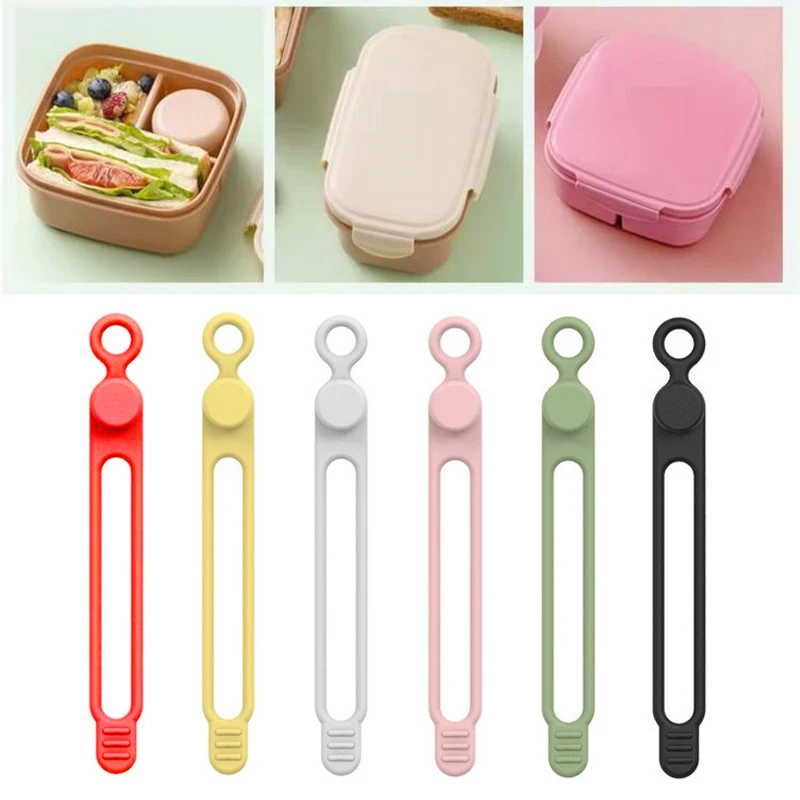 10 Pcs Black Elastic Band Bento Box Strap High Elasticity Bands Fixing Lunch  Container - AliExpress