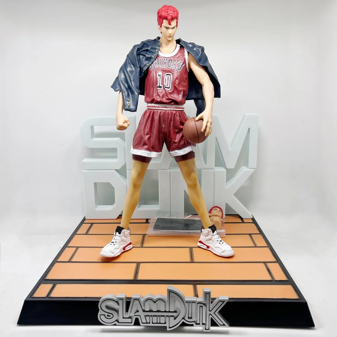 

Anime Slam Dunk Sakuragi Hanamichi GK Double Head PVC Action Figure Collectible Model Doll Toy 32cm