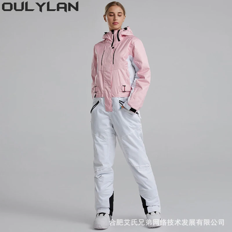 

Oulylan Ski Suits Jumpsuits Adults Insulation Outdoor Snowboarding Waterproof Windproof Skiing One-piece Clothes for Men Women