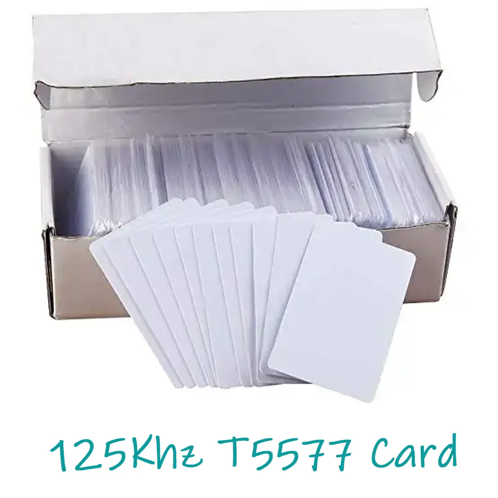 10 PCS T5577 125kHz Rewritable RFID Cards – Blank, PVC, For Access