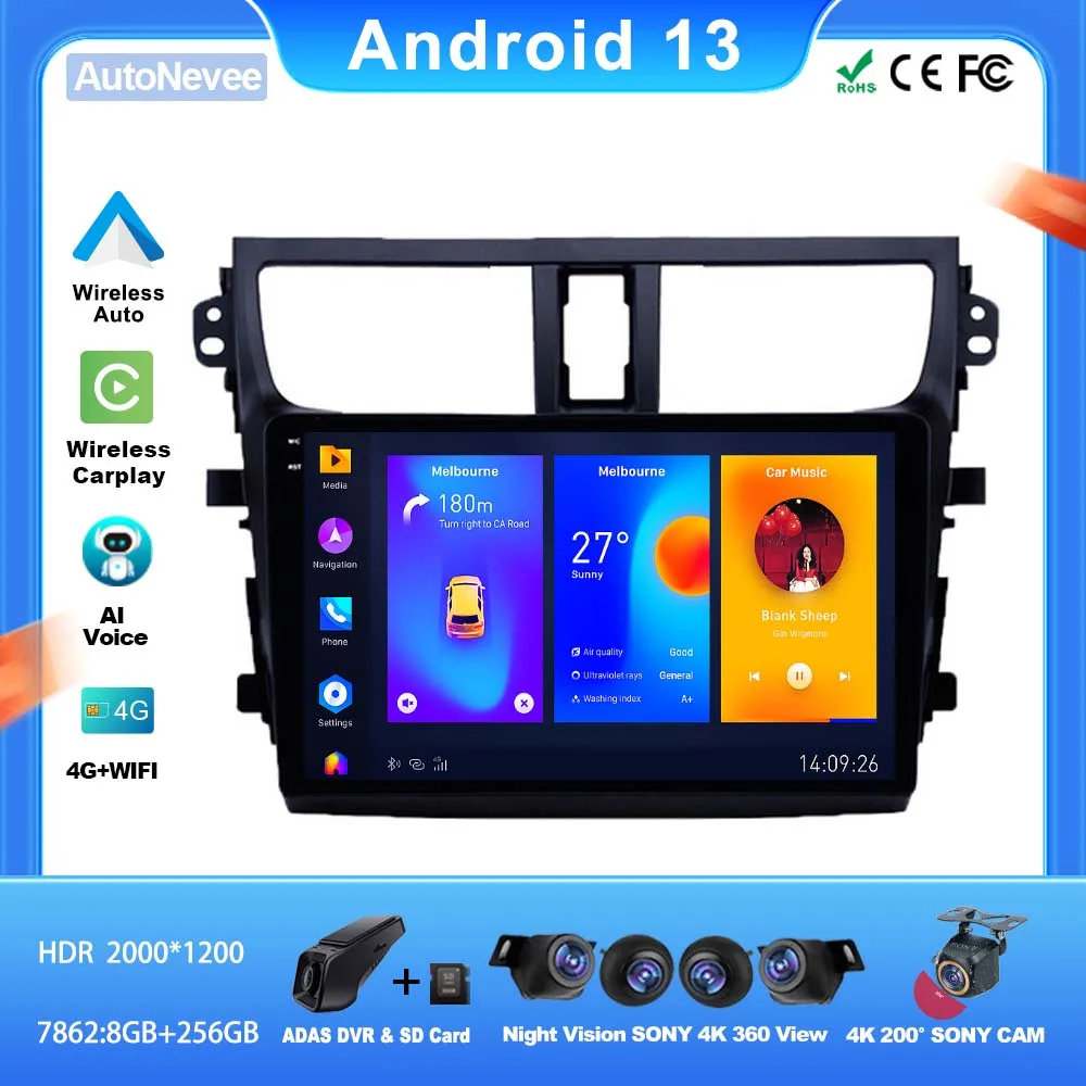

Android For Suzuki Celerio 2015-2018 Car Player Auto Radio Video Multimedia Navigation NO 2din DVD Screen Dash Cam WiFi CPU DSP