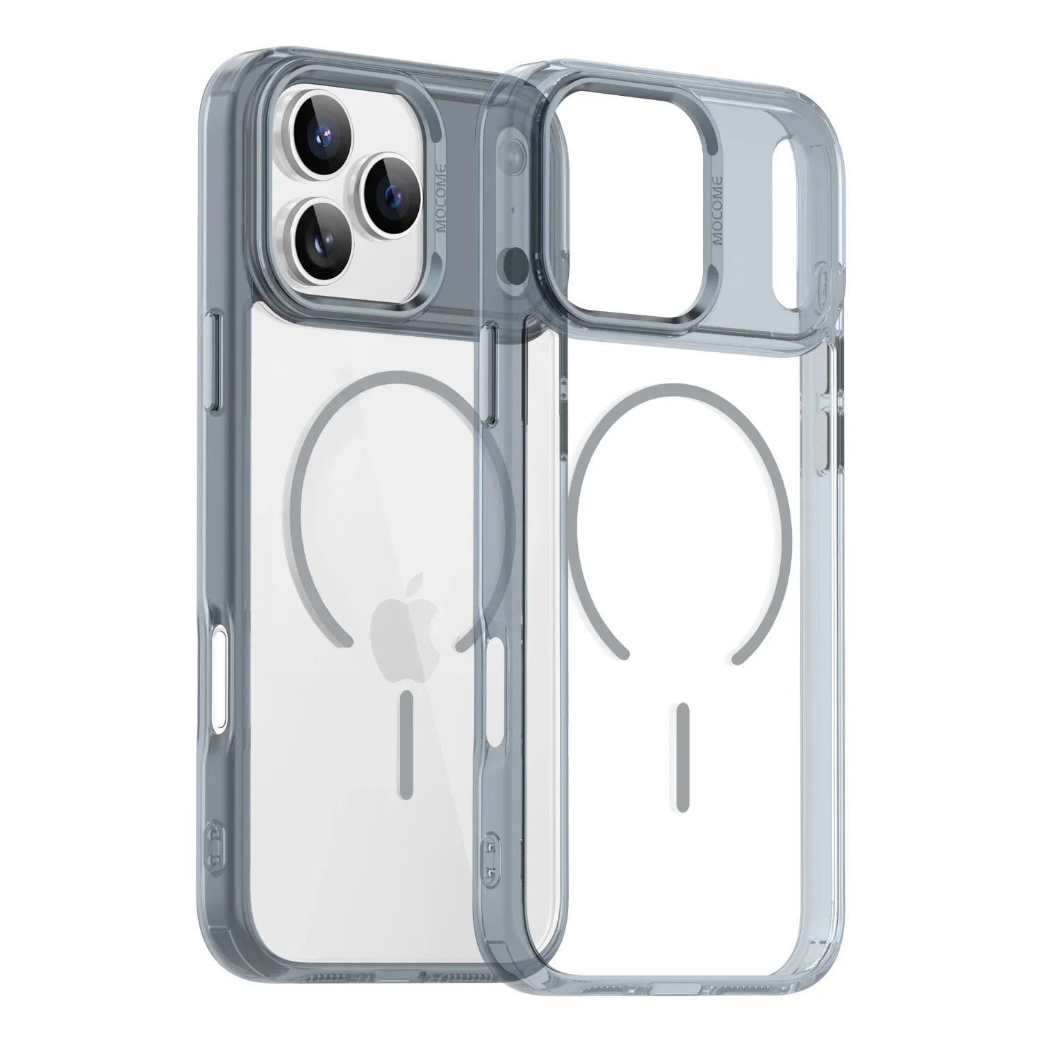 Transparent Shockproof MagSafe-Compatible Phone Case with Magnetic Wireless Charging Capability