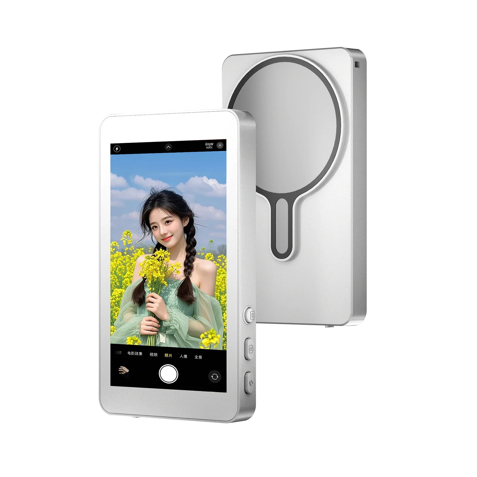 Magnetic Phone Vlog Selfie Monitor Screen Back Camera Monitor Rear Camera Monitor Screen for Android iPhone Cellphone