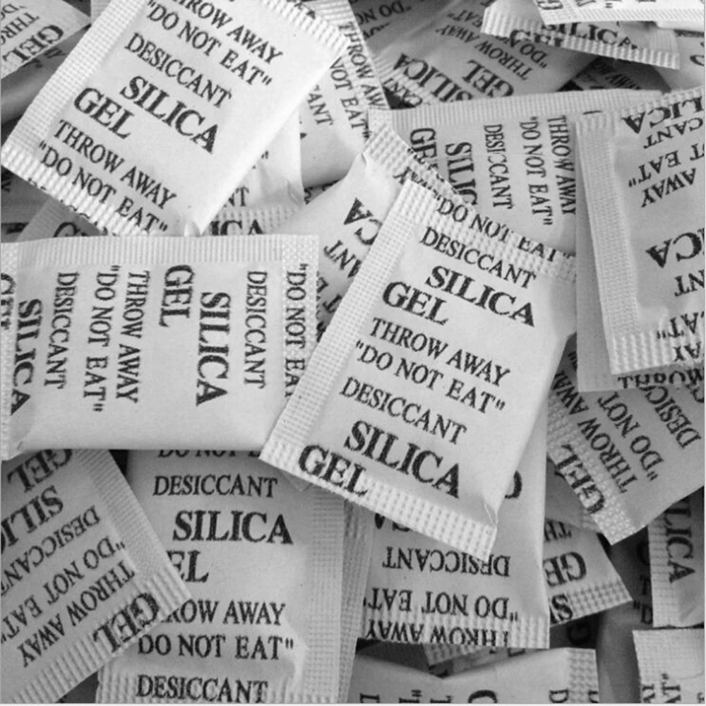 10/20/50 Pack 2g Silica Gel Sachets Desiccant Damp Kitchen Room Living Moisture Dehumidifier Accessories Absorber Bag Non-Toxic