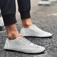 MAEDEF Men Shoes Mesh Breathable House Bedroom Slippers Thin Bottom Light Comfortable Solid Color Flat Shoes Casual Walking Shoe - Image 5