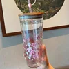 Sakura straw cup