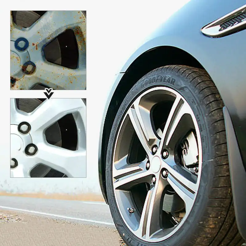 Rust Remover Spray 100ml for Car Metal Components Automotive Wheel Rim Metal Wash Cleaning Parts Maintenance